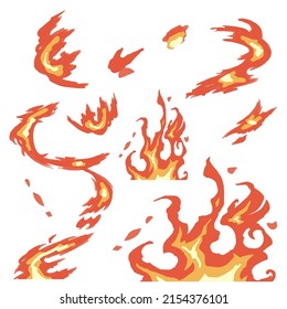 Clip art of burning flame