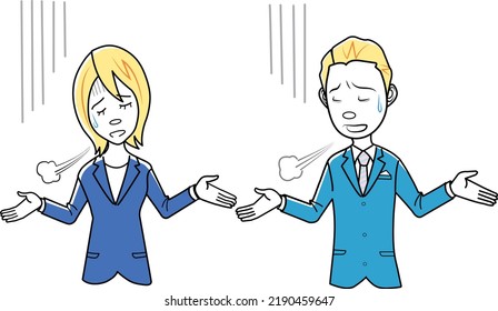 Clip art of businessman thinking