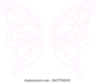 Clip art of butterfly wing dotted line