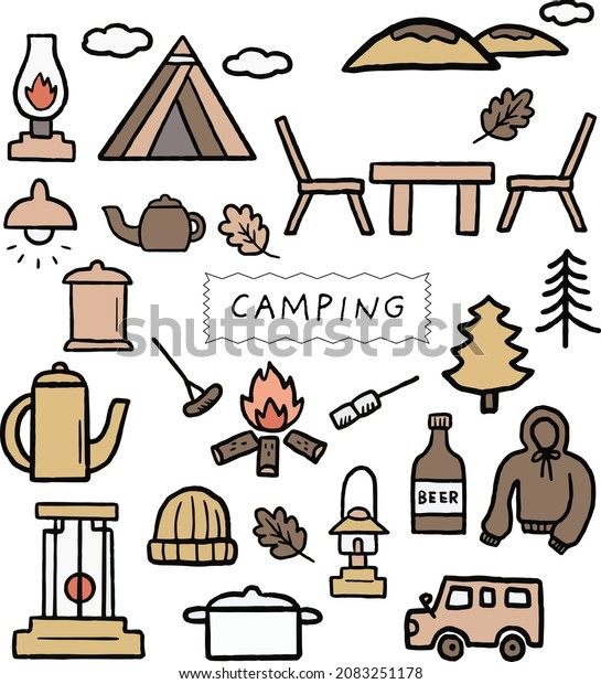 clip art of camping\
tools.