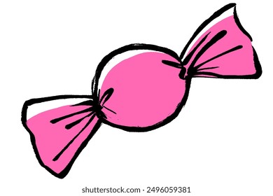 Clip art of candy with touch of brush