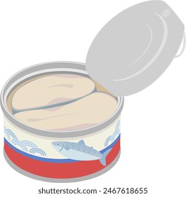 Clip art of canned mackerel
