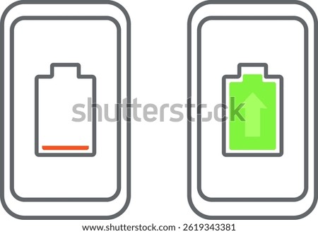 Clip art of cellphone charging