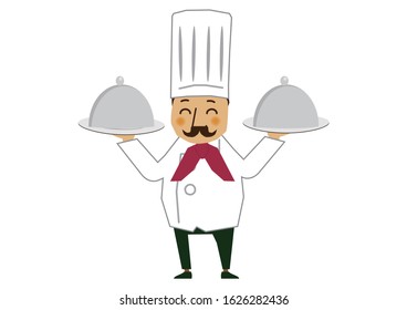 An clip art of the Chef.vector illustration of the Chef.
Character Design.