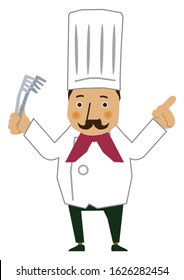 An clip art of the Chef.vector illustration of the Chef.
Character Design.