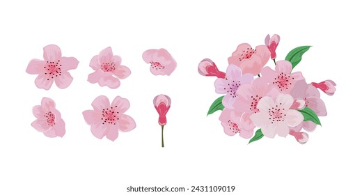 Clip art of cherry blossom