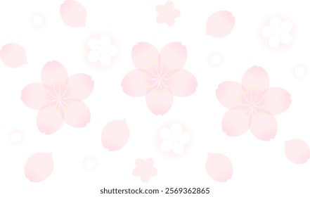 Clip art of cherry blossom and petal