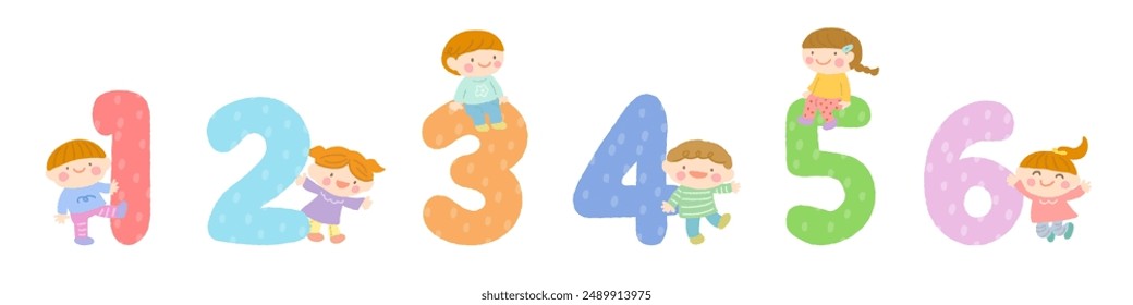Clip art of child and number