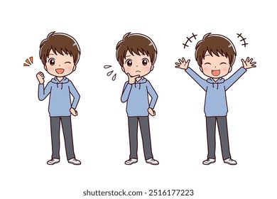 Clip art of child in plain clothes