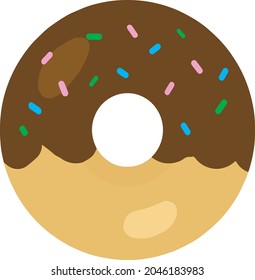 Clip art of chocolate donut