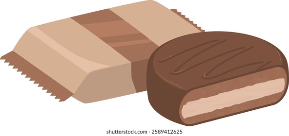 Clip art of chocolate pie