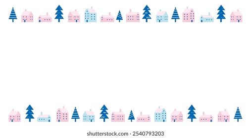 Clip art of Christmas tree frame
