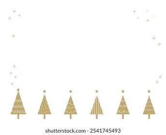 Clip art of Christmas tree frame