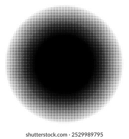 Clip art of circle in halftone
