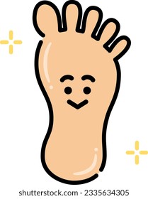 Clip art of a clean sole character