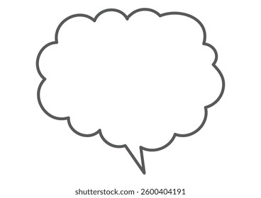 Clip art of cloud-shaped thinking speech balloon