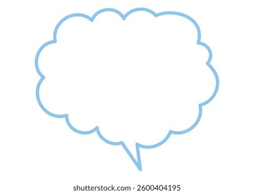 Clip art of cloud-shaped thinking speech balloon