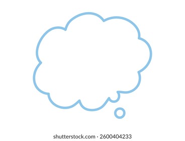 Clip art of cloud-shaped thinking speech balloon