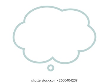 Clip art of cloud-shaped thinking speech balloon