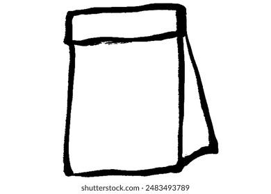 Clip art of coffee bean bag