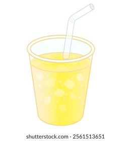 Clip art of cold banana juice