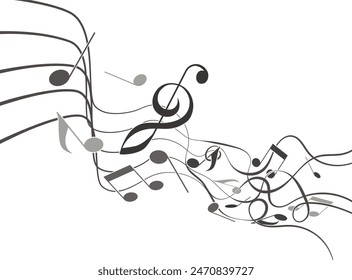 	Clip art of collapsed staves and notes