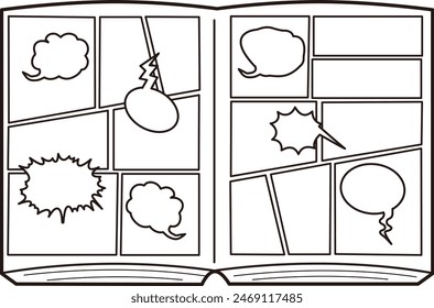 Clip de arte de cómic, borde de dibujos animados, globo de discurso.