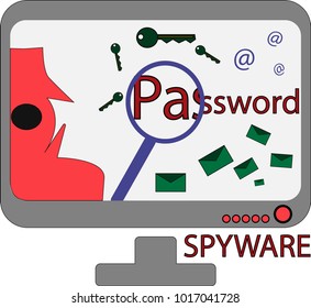 clip art of computer virus SPYWARE
