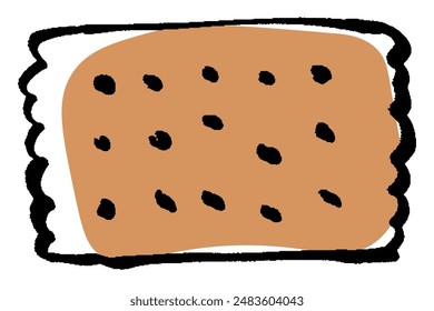 Clip art of cookie of brush touch