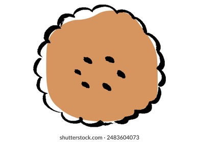 Clip art of cookie of brush touch