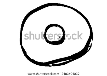 Clip art of cookie of brush touch