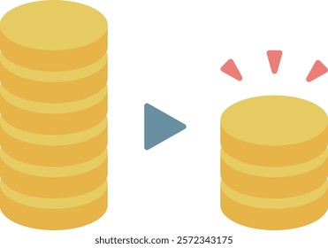 Clip art of cost down