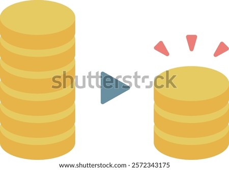 Clip art of cost down