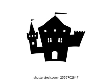 clip art of creepy castle