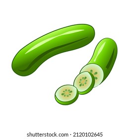 imagen de clip de pepino con diseño de dibujos animados,ilustración vectorial