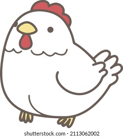 Clip art of cute chicken