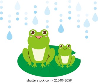 Clip art of cute frog. Vector illustration.