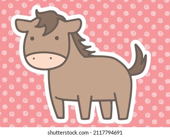 Clip art of cute horse