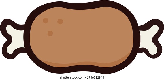 Clip art of cute meat