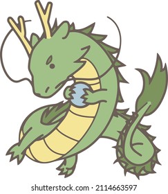 Clip art of cute oriental dragon.
divine animal