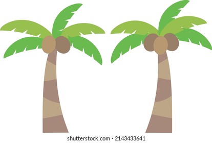 Clip art of cute palm tree