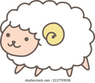 Clip art of cute sheep