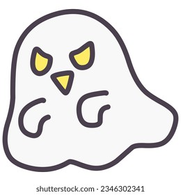 Clip art of cute and simple deformed ghost