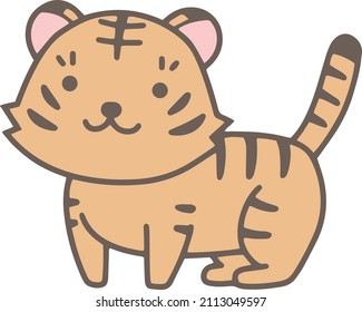 Videokunst des süßen Tigers