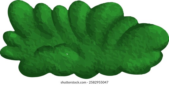 clip art cute watercolor illustration of colorful green bush and grass for child daycare and nursery wallpaper