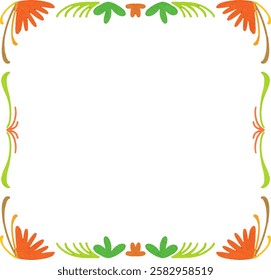 clip art cute watercolor illustration of colorful aesthetic decorative frame for background template