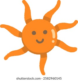 clip art cute watercolor illustration of colorful bright cartoon sun for child daycare and nursery wallpaper