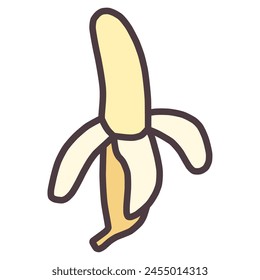 Clip art of deformed cute banana