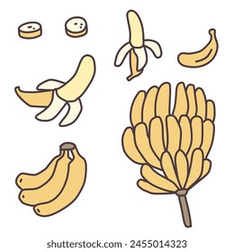 Clip art of deformed cute banana