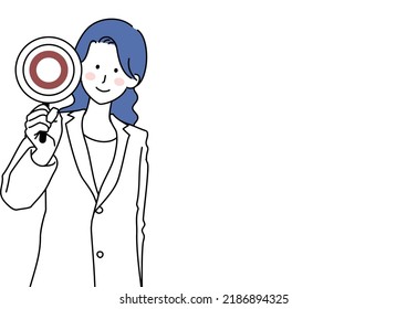 Clip art of doctor putting out a round seal